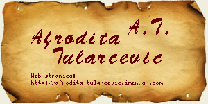 Afrodita Tularčević vizit kartica